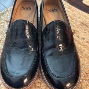 Sofft Black Patent Leather Women's Loafers